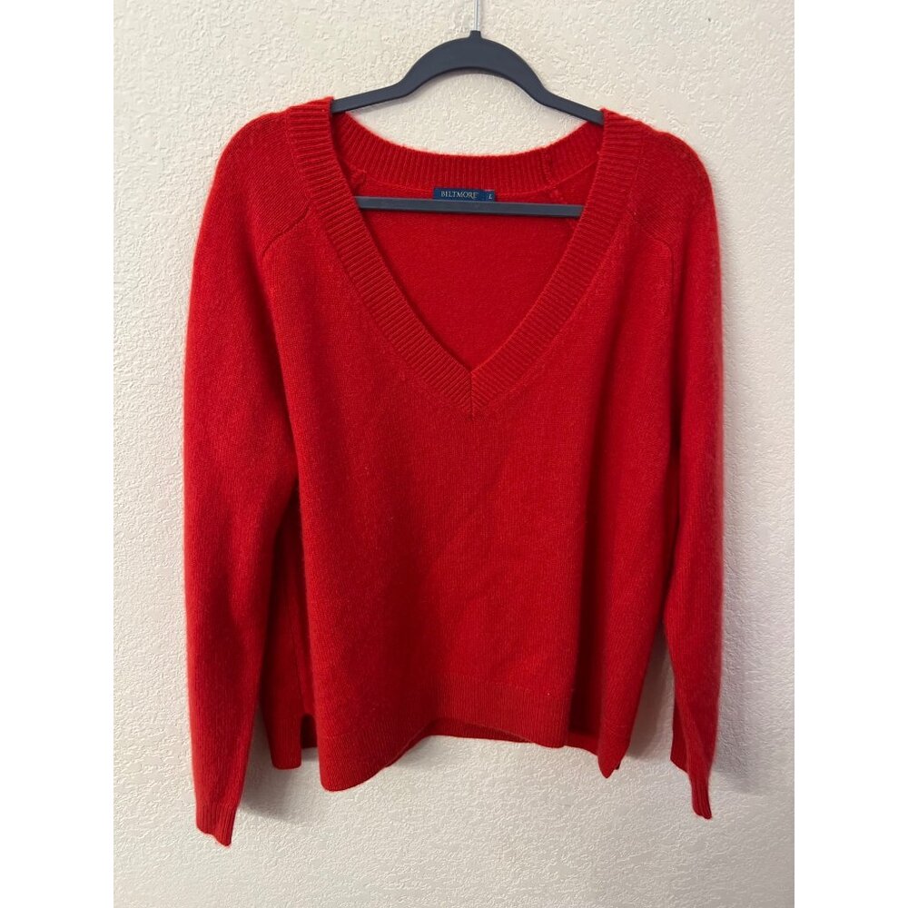 Biltmore 100% cashmere red sweater women size large